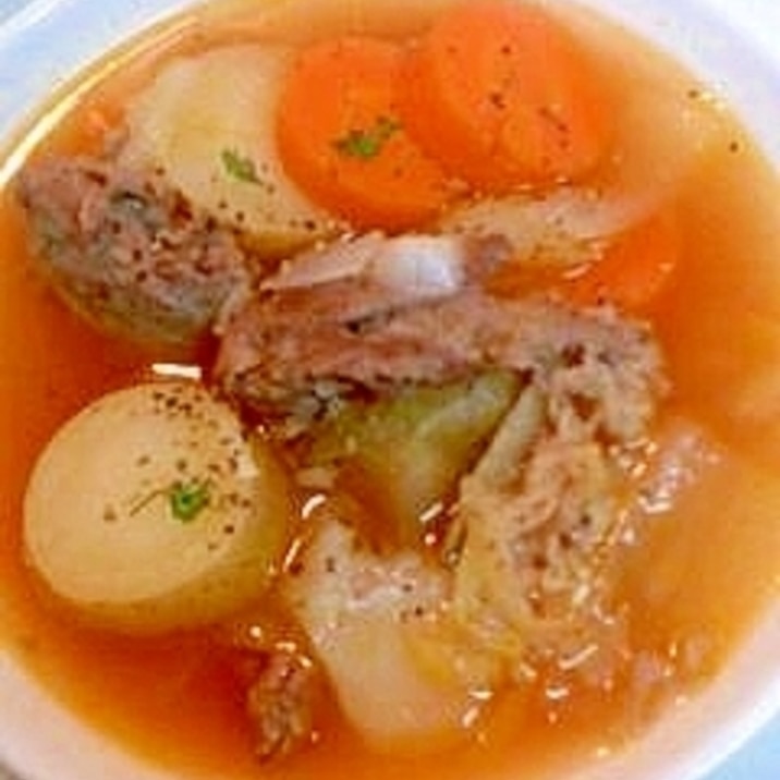 【赤ワインに合う】牛肉とゴロッと野菜のスープ